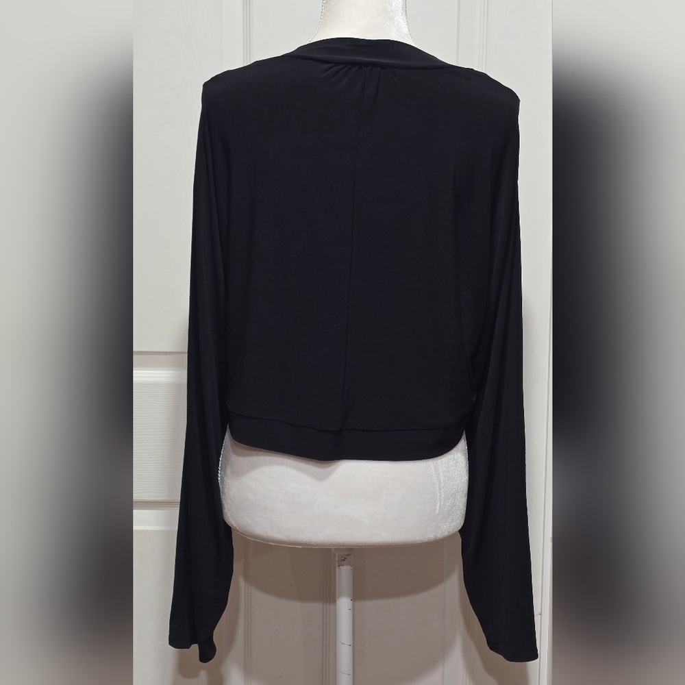 Lane Bryant Black Long Sleeve Shrug Plus Size 22/24 - Picture 3 of 5